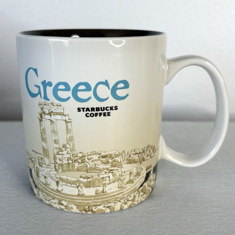 Starbucks Greece Global Icon Collector Series Coffee Tea Mug Cup 16 oz 2014